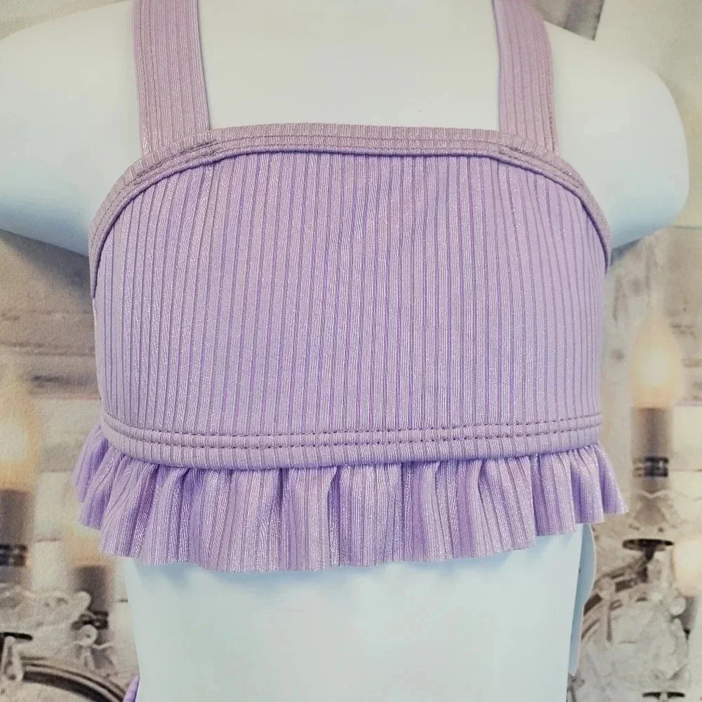 Baby Girls Lavender Two Piece bikini Summer Swimwear Swimsuit